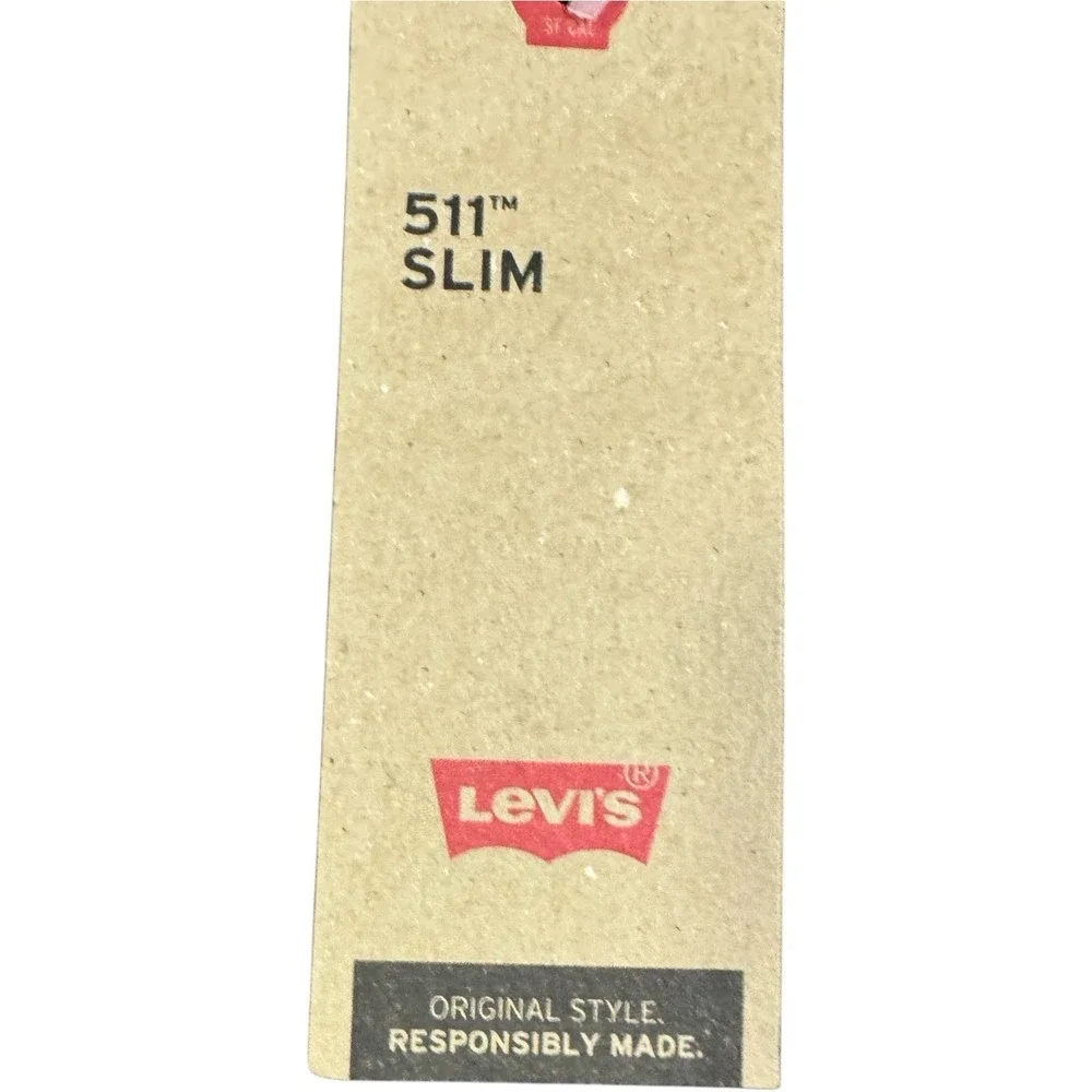 Levi's Levis Men 511 Slim Distressed Black Denim Stretch Jeans Mens Size 32 X 34
